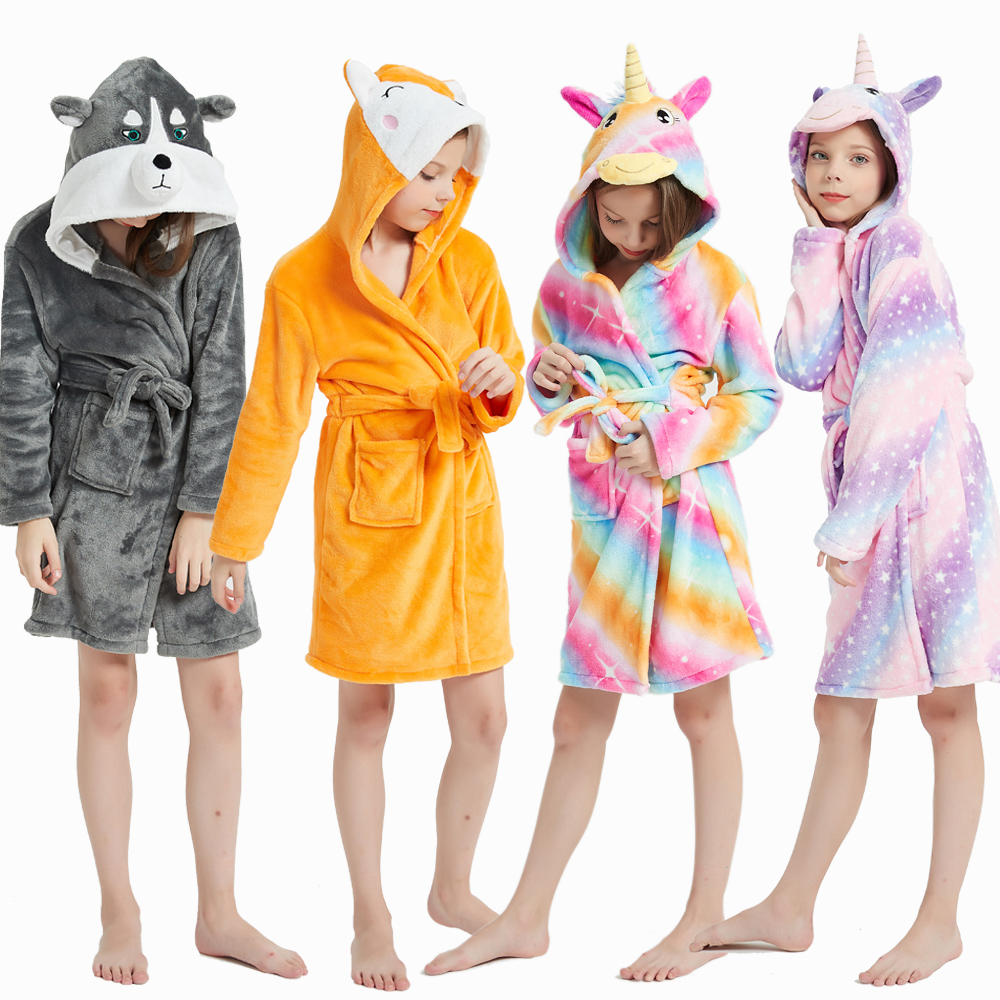 Winter Clothing Baby - Animal Bathrobes for Girls Children's Pajamas