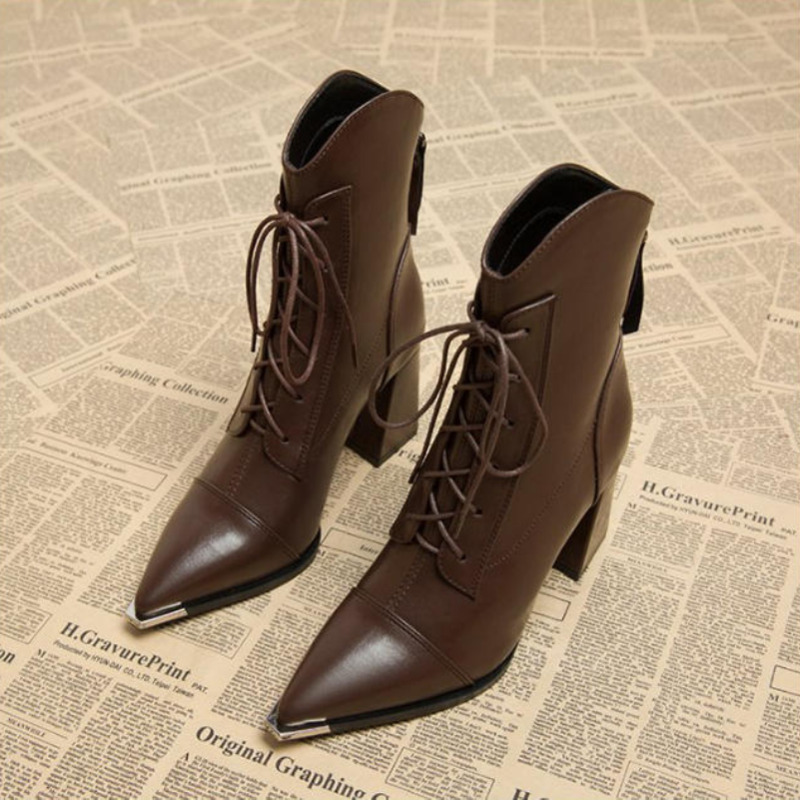 Winter Clothes - Women's Ankle Boots Fashion Pointed Toe