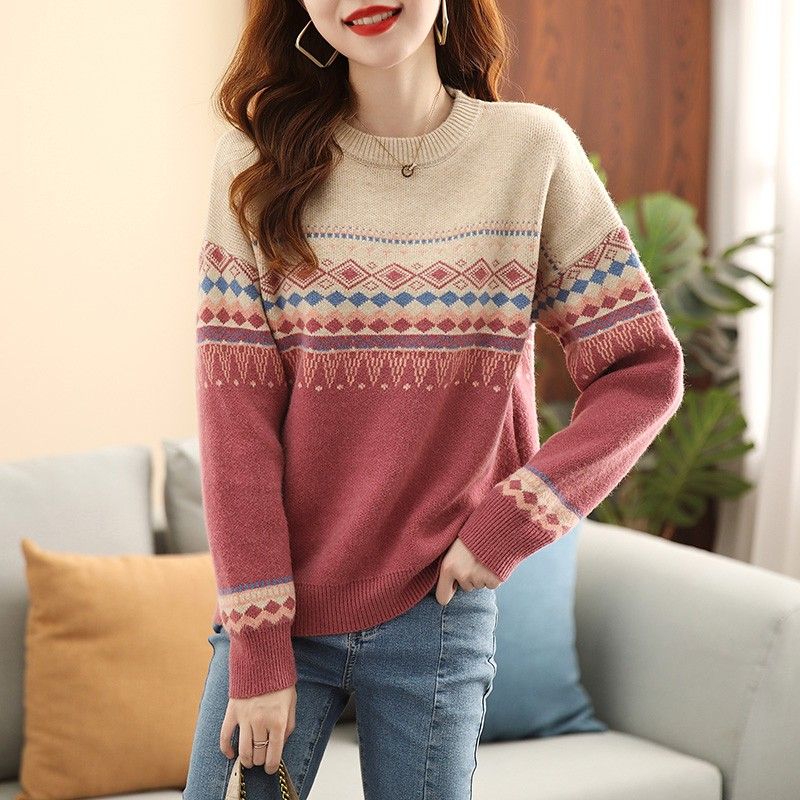 Round O Neck Ladies Pullovers  – Winter Clothing Sale Women recenzja i cena