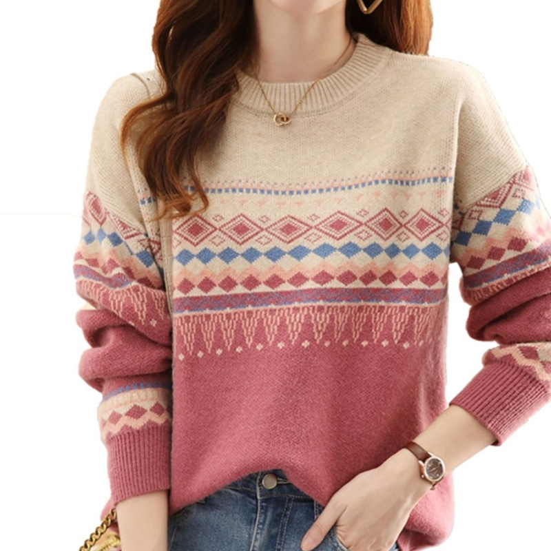 Round O Neck Ladies Pullovers  – Winter Clothing Sale Women recenzja i cena