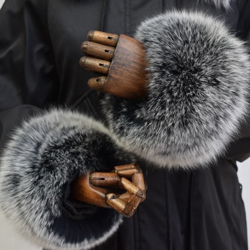 Fox Fur Cuffs For Women Whole  – Jacket Winter Clothing recenzja i cena