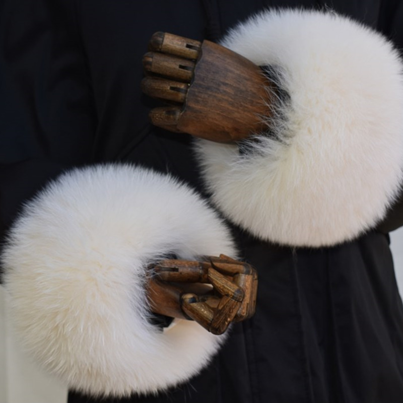 Fox Fur Cuffs For Women Whole  – Jacket Winter Clothing recenzja i cena