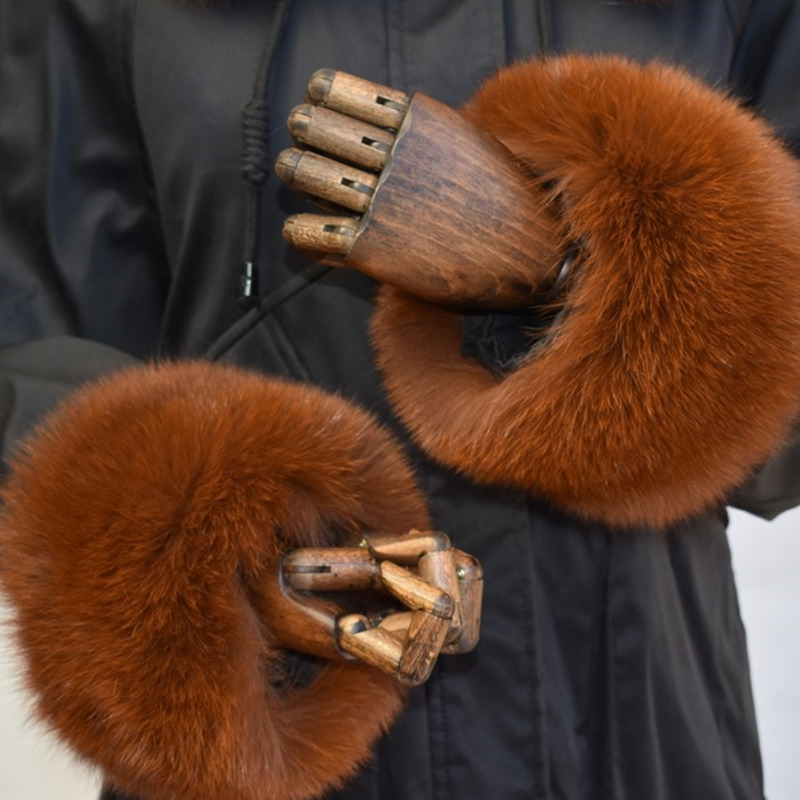 Fox Fur Cuffs For Women Whole  – Jacket Winter Clothing recenzja i cena