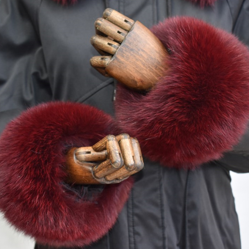 Fox Fur Cuffs For Women Whole  – Jacket Winter Clothing recenzja i cena
