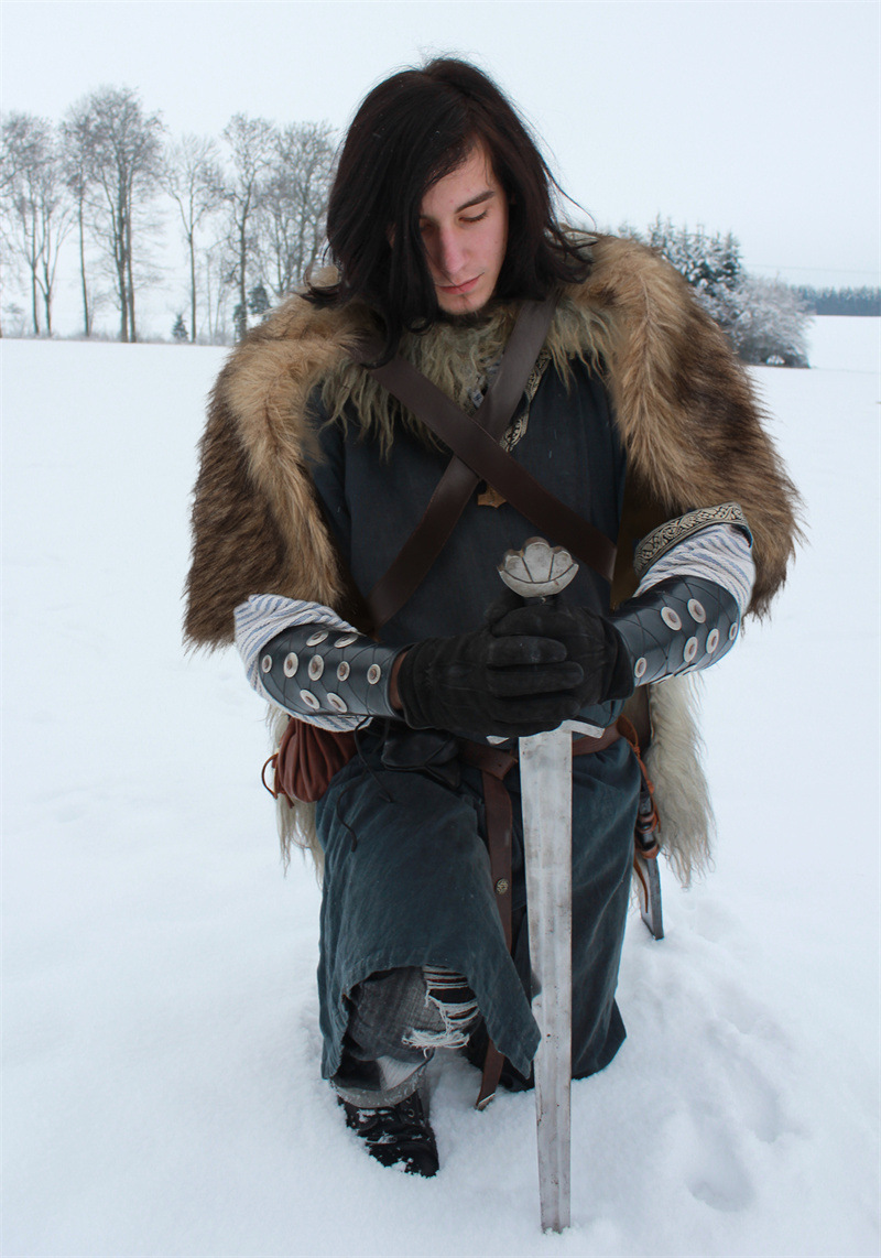 Viking Cloak Faux Fur Collar C – Jacket Winter Clothing recenzja i cena