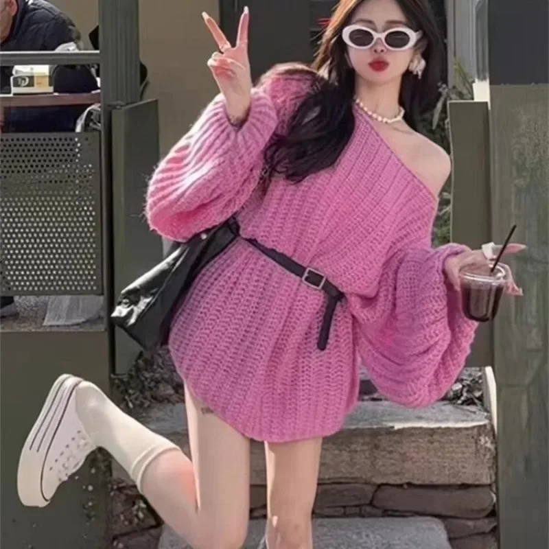 Autumn Women's Knit Sweater Ko – Winter Clothing Sale Women recenzja i cena
