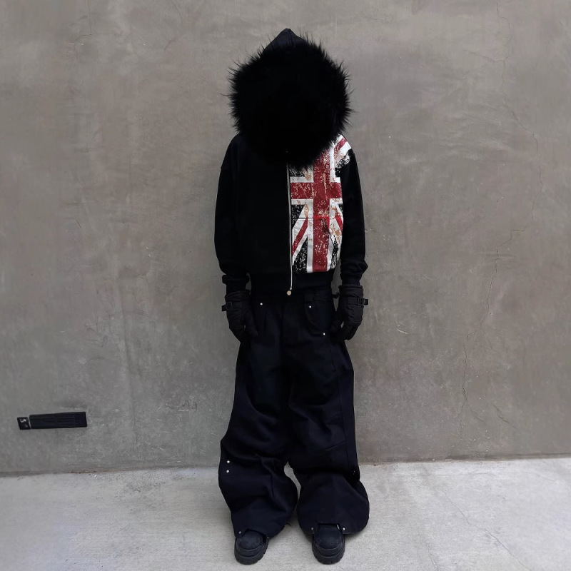 Oversized Black Faux Fur Colla – Winter Clothing Uk recenzja i cena