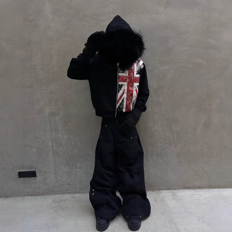 Oversized Black Faux Fur Colla – Winter Clothing Uk recenzja i cena