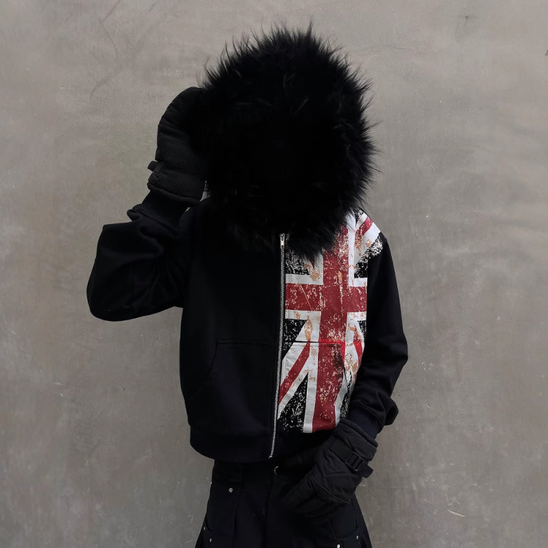 Oversized Black Faux Fur Colla – Winter Clothing Uk recenzja i cena
