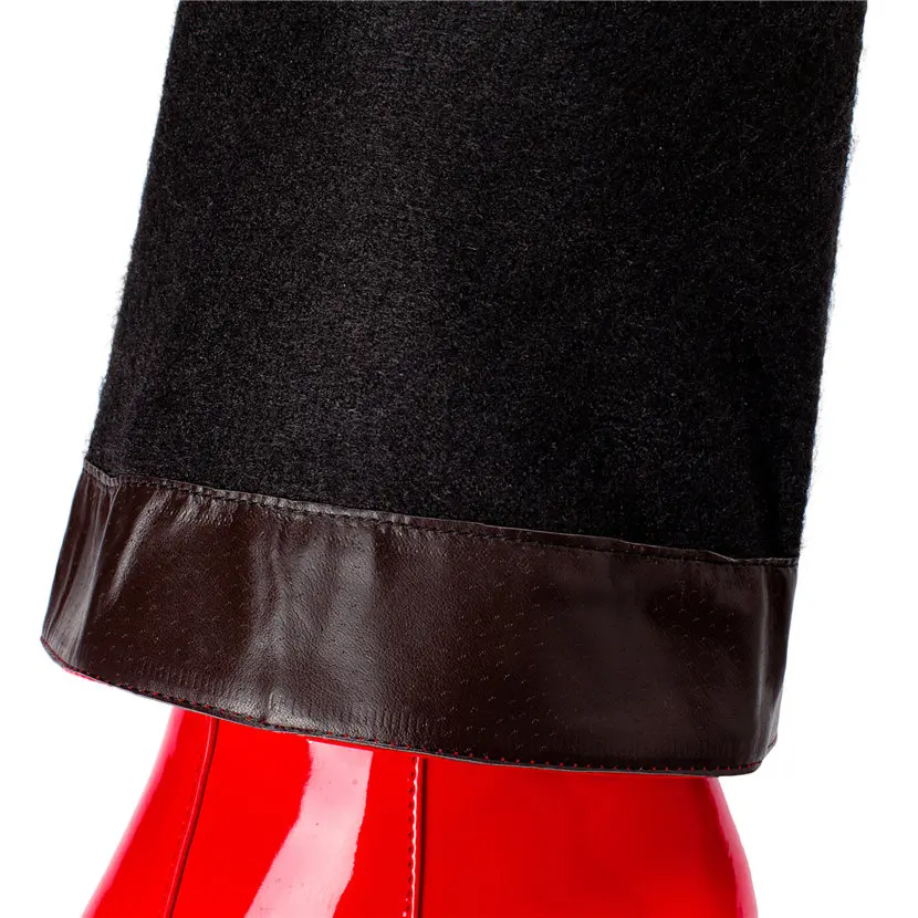 Red White Patent Leather Women – Winter Clothes recenzja i cena
