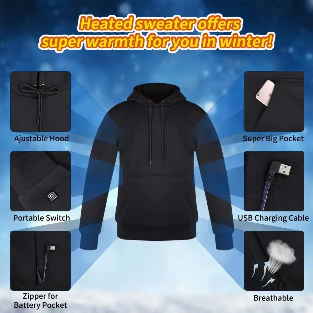 Women USB Heating Hoodies men  – Jacket Winter Clothing recenzja i cena