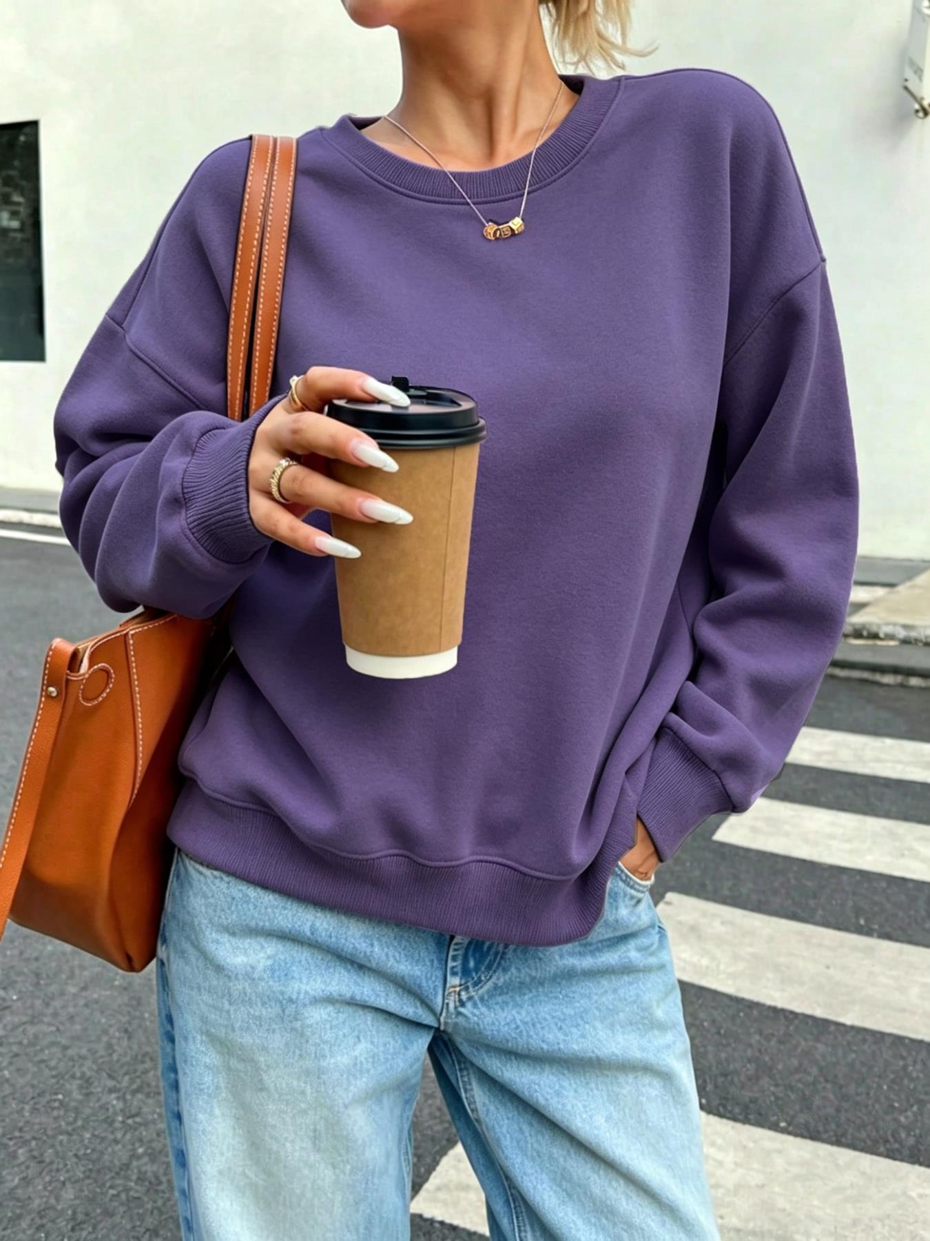 Solid Women's Casual Sweatshir – Winter Clothing Sale Women recenzja i cena