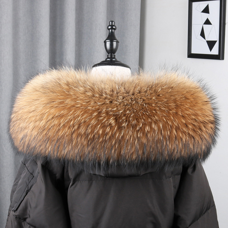 100% Real Fur Collar Coat Wint – Winter Clothing Stores recenzja i cena