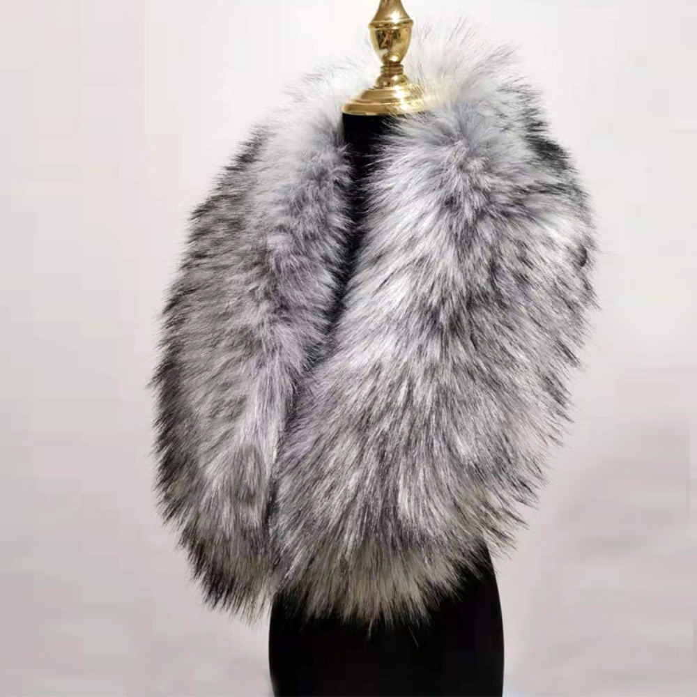 New 80cm Large Faux Fur Collar – Jacket Winter Clothing recenzja i cena