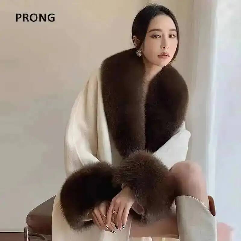 100% Real Fox Fur Collar Winte – Jacket Winter Clothing recenzja i cena