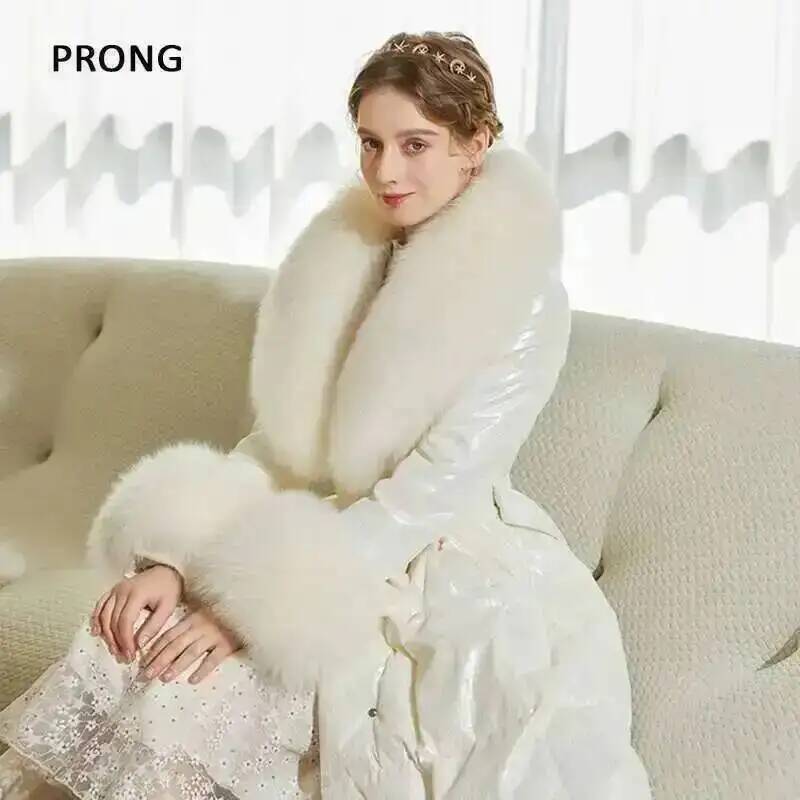 100% Real Fox Fur Collar Winte – Jacket Winter Clothing recenzja i cena