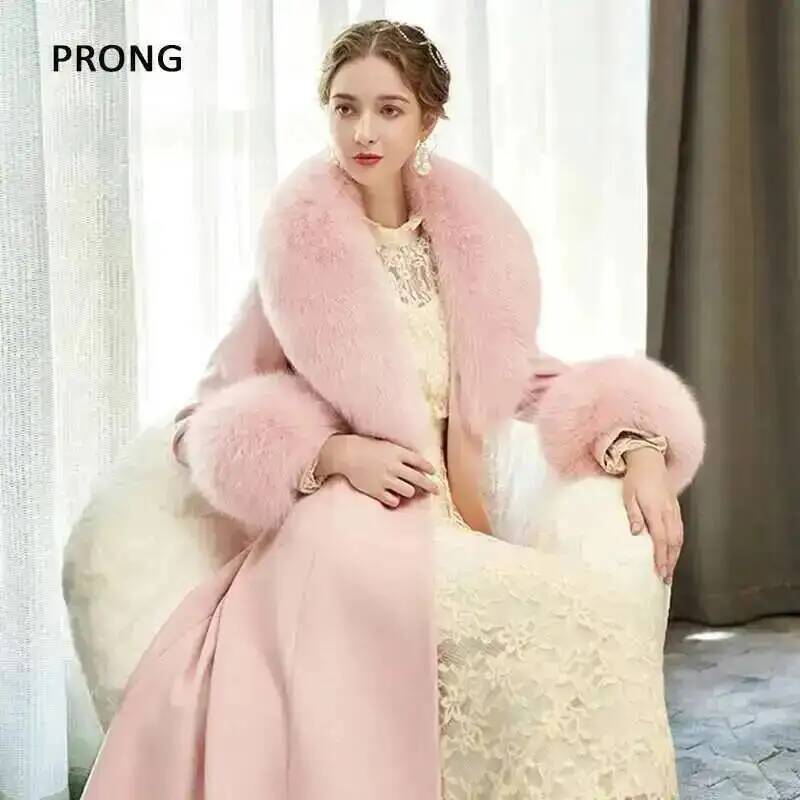 100% Real Fox Fur Collar Winte – Jacket Winter Clothing recenzja i cena