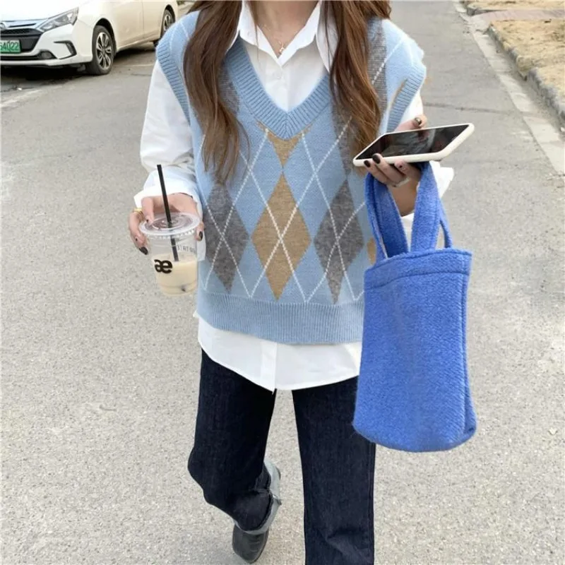 Knit Vests for Women V-Neck Pu – Winter Clothing Sale Women recenzja i cena