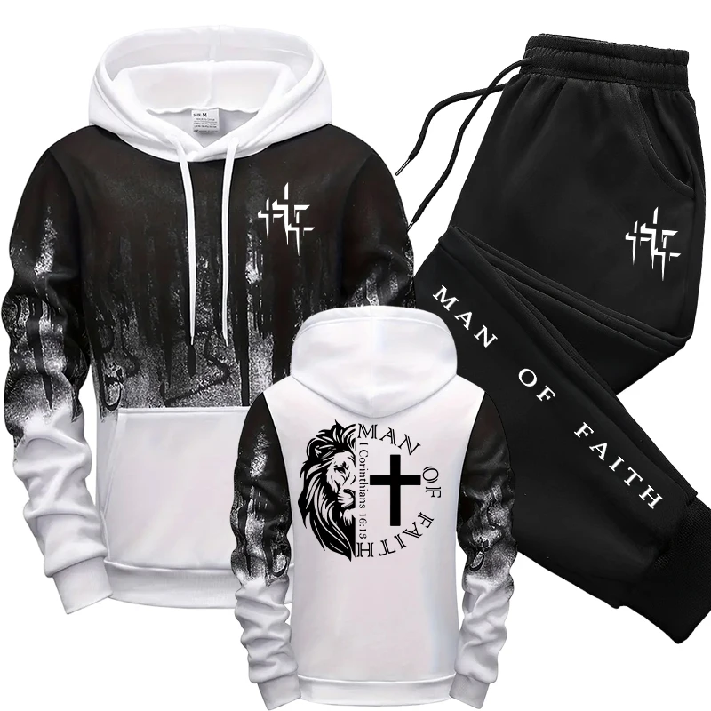 Man of Faith Pattern Men's Set – Winter Clothes recenzja i cena