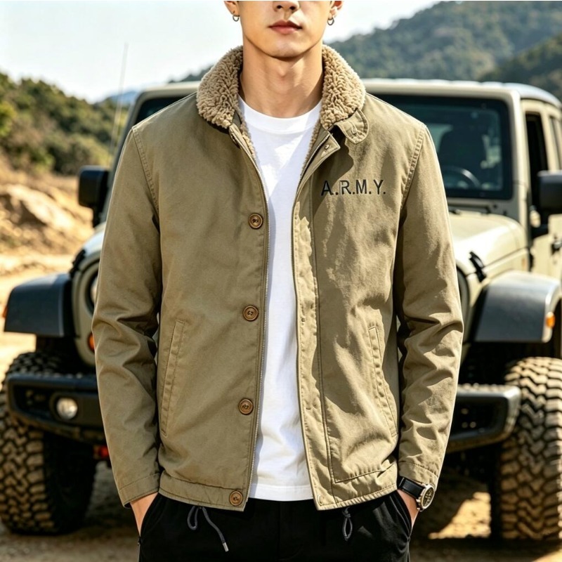 Men's Fleece Warm Winter Milit – Quality Winter Clothing Bomber Jacket recenzja i cena
